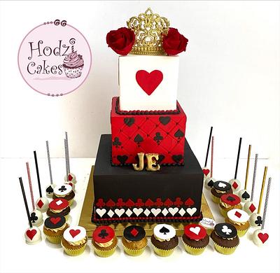 Royal Playing Cards themed Cake♥️♣️♦️♠️ - Cake by Hend Taha-HODZI CAKES