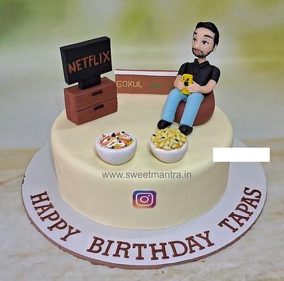 Customised Netflix cake for husband - Cake by Sweet Mantra Homemade Customized Cakes Pune