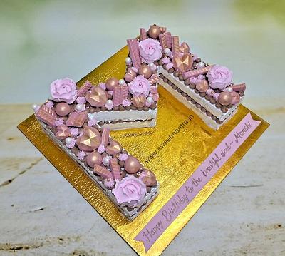 Letter M cake - Cake by Sweet Mantra Customized cake studio Pune