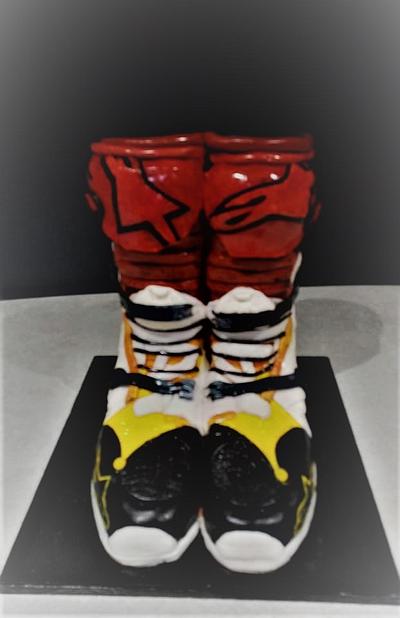 Motocross boots   - Cake by Pam41