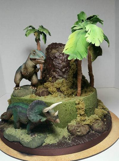Dinosaurs cake. - Cake by Tanya Semenets (Hatano)