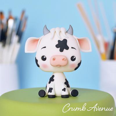 Cute Cow Cake Topper - Cake by Crumb Avenue