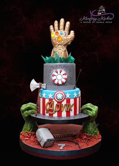 Avengers Cake - Cake by Kraftsy Kakes (Sri)