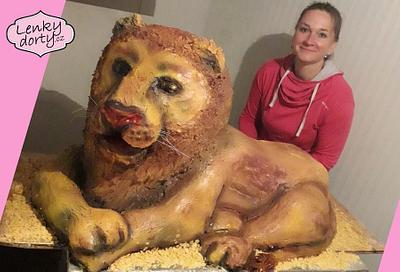 Big Lion cake 3D palm oil free - Cake by Lenkydorty