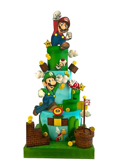 Mario bross cake  - Cake by Cindy Sauvage 