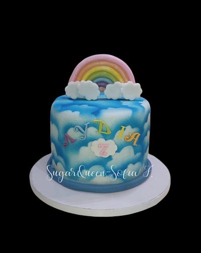 Blue sky rainbow 🌈 - Cake by Sofia Frantzeskaki