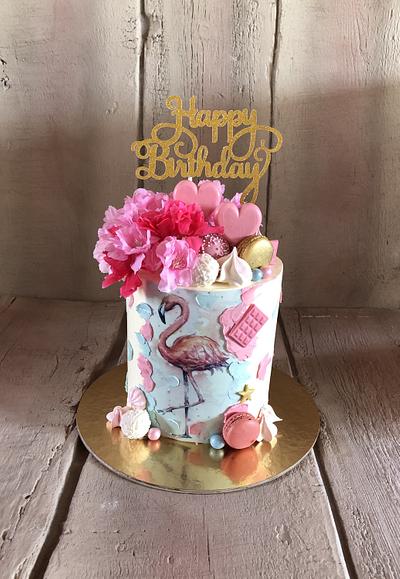 Flamingo cake - Cake by miracles_ensucre