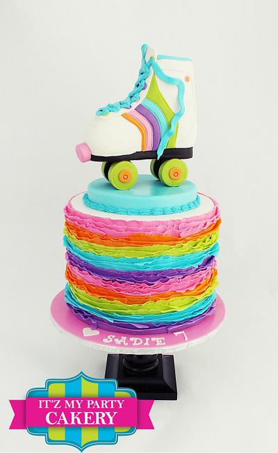 Roller skate ruffles - Cake by It'z My Party Cakery