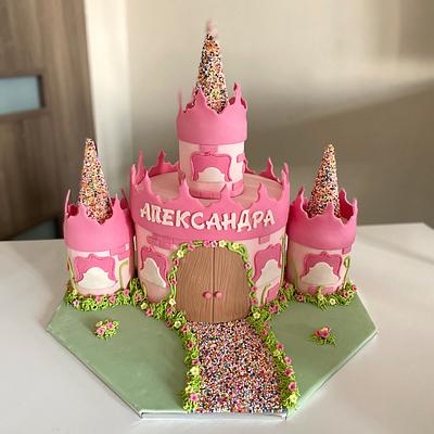 Princess castle  - Cake by Detelinascakes