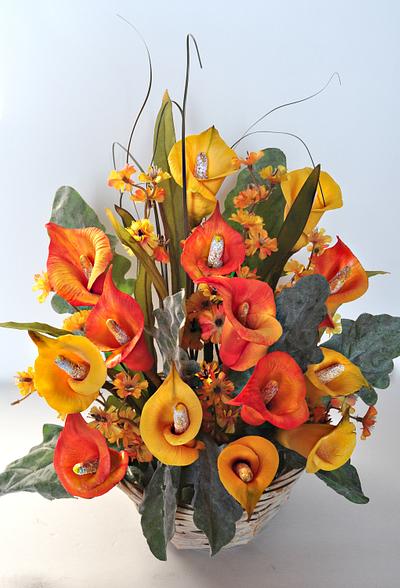 Calla Lily Arrangement - Cake by Sandra Smiley