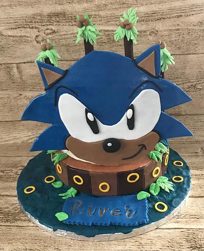 Sonic the Hedgehog  - Cake by June ("Clarky's Cakes")