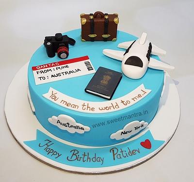 Cake for a Traveller - Cake by Sweet Mantra Homemade Customized Cakes Pune