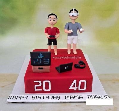 Playstation and VR cake for mama bhanja birthday - Cake by Sweet Mantra Homemade Customized Cakes Pune