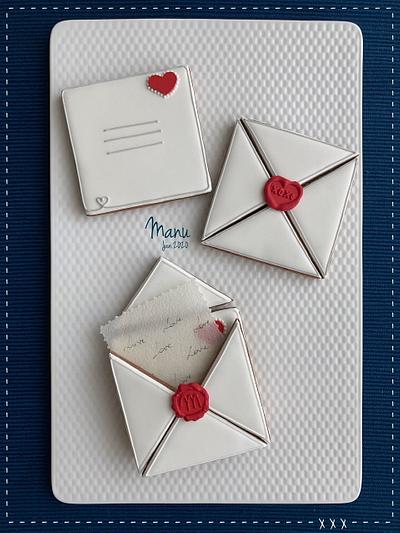 Love Letters and Royal Icing Wax Seals - Cake by Manu biscotti decorati