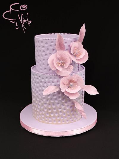 Light violet with fantasy poppy - Cake by Diana