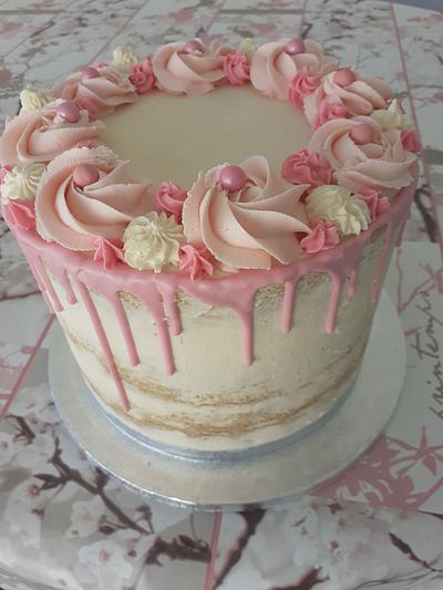 Pretty buttercream birthday cake  - Cake by Combe Cakes