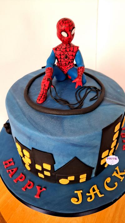 Spiderman inspired birthday cake - Cake by Pattiecake