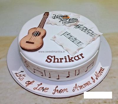 Guitar fan cake - Cake by Sweet Mantra Homemade Customized Cakes Pune