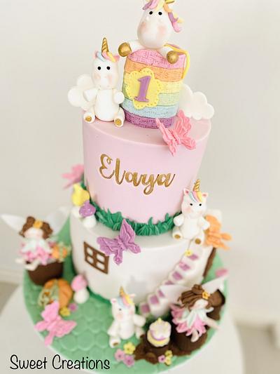 Unicorn/fairies theme cake - Cake by Sweet Creations.Sydney