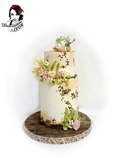 Pale Pastel Wedding Cake - Cake by Ivon