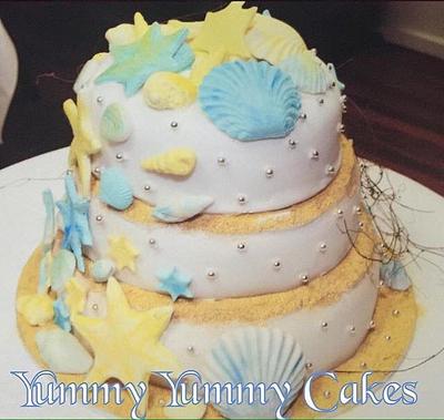 Wedding Cake Beach Theme  - Cake by yummyyummycakes