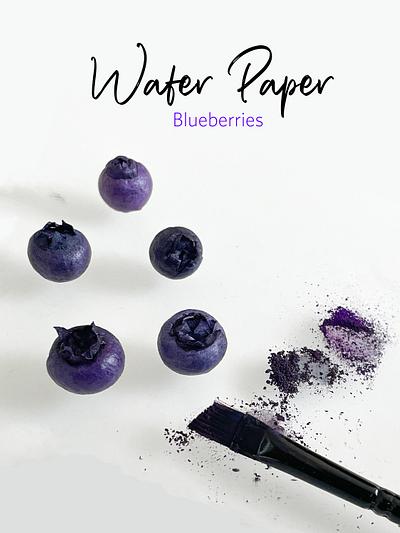 Wafer Paper Blueberries  - Cake by ChokoLate Designs