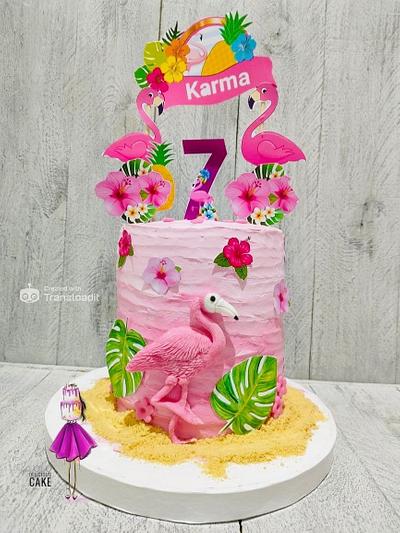 Flamingo 🦩🌸 cake by Lolodeliciousca  - Cake by Lolodeliciouscake