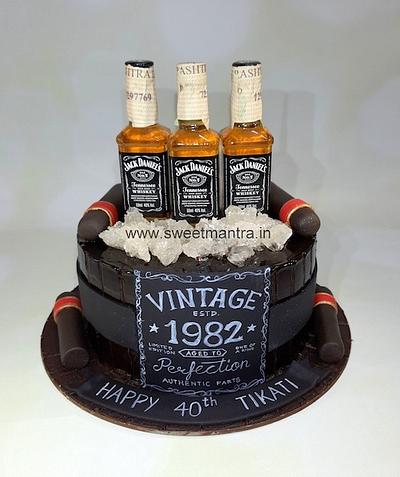 Whiskey and Cigar cake - Cake by Sweet Mantra Homemade Customized Cakes Pune