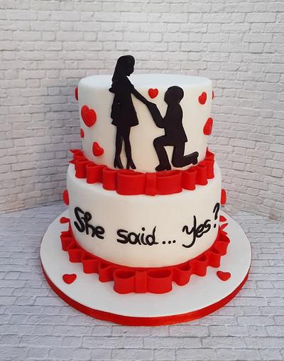 She Said Yes Cake!!!  - Cake by Eleni Siochou 