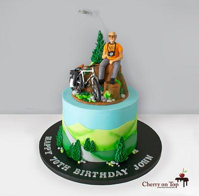   Bicycle rider's cake!  - Cake by Cherry on Top Cakes