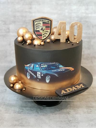 Porsche car cake - Cake by designed by mani
