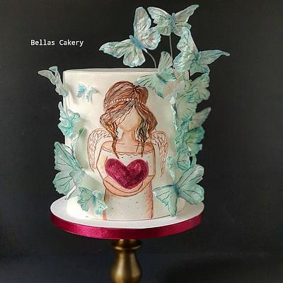 Butterflies are the heaven sent kisses of an Angel.  C - Cake by Bella's Cakes 