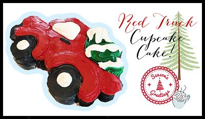 EASY CHRISTMAS RED TRUCK CUPCAKE CAKE! - Cake by Miss Trendy Treats