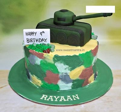 Army Tank cream cake - Cake by Sweet Mantra Homemade Customized Cakes Pune