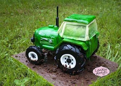 Tractor cake 3D - Cake by Lenkydorty