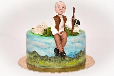 Sheep and shepherd - Cake by Silvia