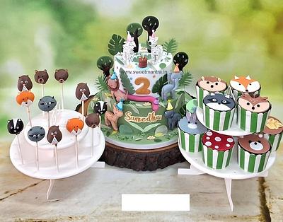 Woodland theme Dessert table with cakepops - Cake by Sweet Mantra Homemade Customized Cakes Pune