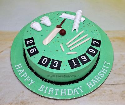 Cricket theme cake with kit - Cake by Sweet Mantra Homemade Customized Cakes Pune