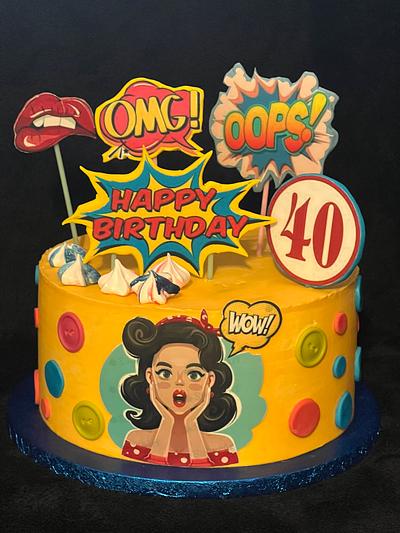Popa art Lady 40’th - Cake by Sona617