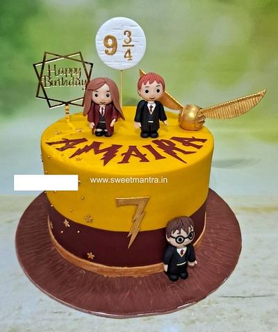 Harry Potter cake with Hermione and Ron - Cake by Sweet Mantra Homemade Customized Cakes Pune