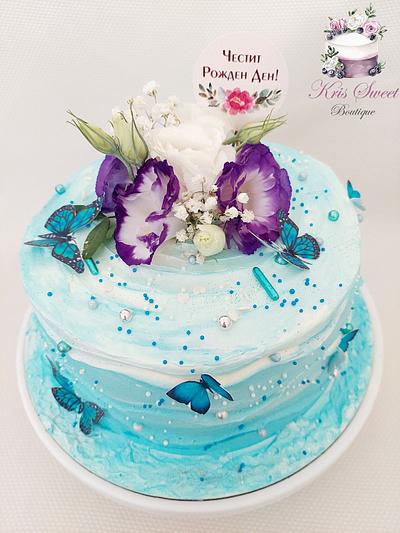 Blue cake - Cake by Kristina Mineva