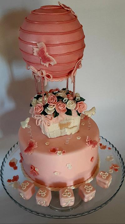Pink Baptism Cake - Cake by zuccheroperpassione