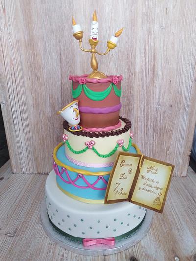 "Be our guest" Beauty and the Beast - Cake by Isbilya Cakes