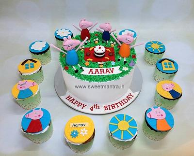 Peppa pig cream cake - Cake by Sweet Mantra Homemade Customized Cakes Pune