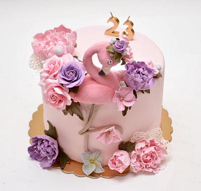 flamingo cake - Cake by Silvia