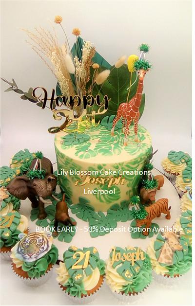 Wild One Safari 21st Cake - Cake by Lily Blossom Cake Creations