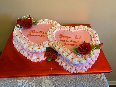 Entwine Hearts - Cake by Julia 