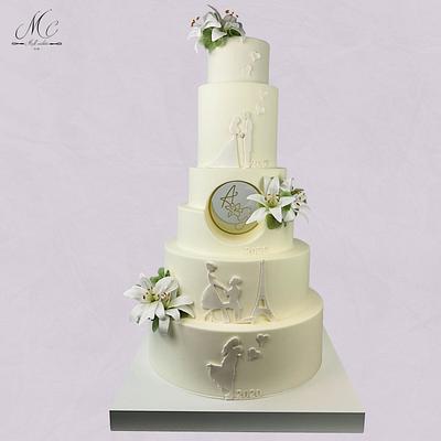 Wedding cake evolution  - Cake by Cindy Sauvage 