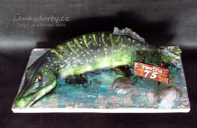 Pike cake 3D - Cake by Lenkydorty