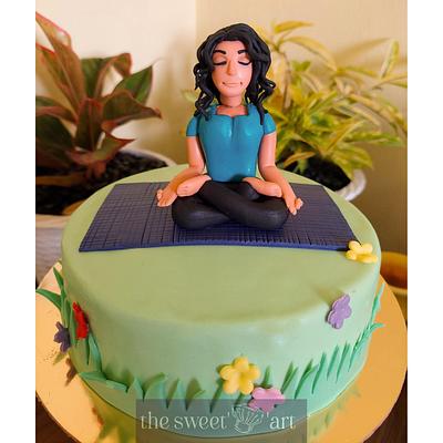Yoga 🧘‍♀️  - Cake by the sweet art14